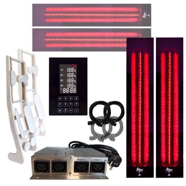 2x InfraROTmed MAX© 500W  + 2x InfraROTmed 1300W + icon 4 TOUCH + 2x Lehne HaLu