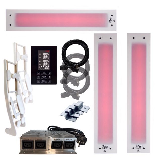 2x InfraROTmed MAX© ICE 500W  + 1x InfraROTmed 1300W + icon 4 TOUCH + 2x backrest HaLu