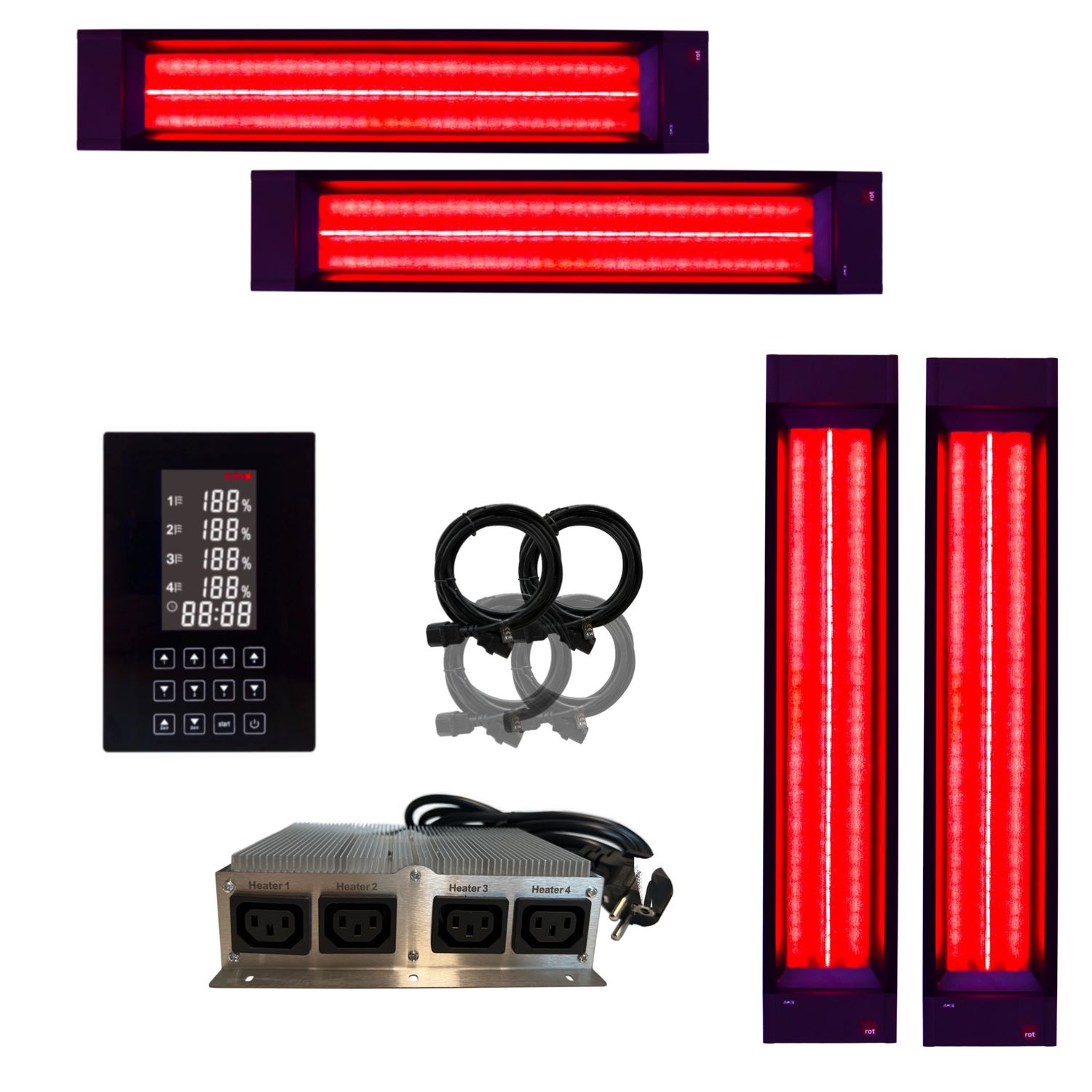 B-Ware: 2x InfraROTmed CLASSIC 500W + 2x 1300W + icon 4 Touch