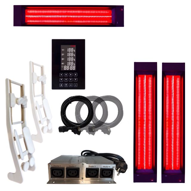 2x InfraROTmed CLASSIC 500W + 1x 1300W + icon 4 Touch + 2x Háttámla