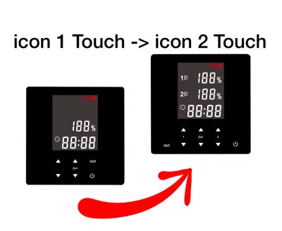 Upgrade: Aufpreis für Steuerung icon 2 Touch statt icon 1 Touch Upgrade: Aufpreis für Steuerung icon 2 Touch statt icon 1 Touch