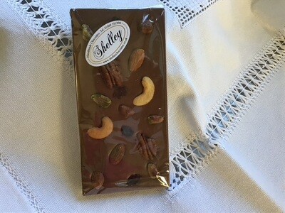 Large Bar of Milk Chocolate with Fruits and Nuts