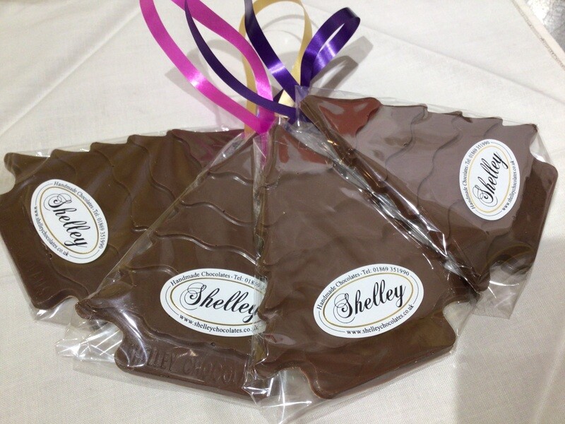 Christmas Tree Decorations in Milk Chocolate - Pack of 4
