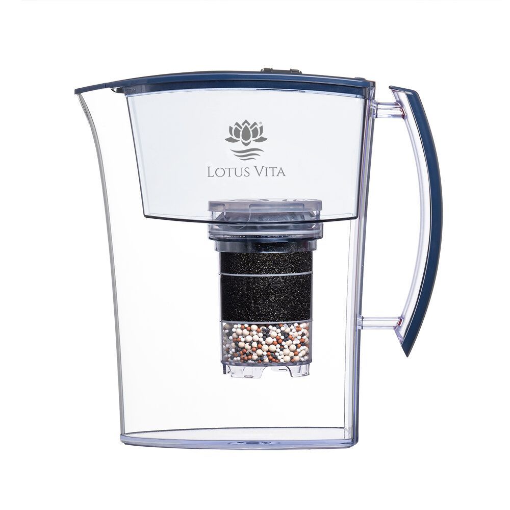 LOTUS Wasserfilter Kanne 1,6L blau