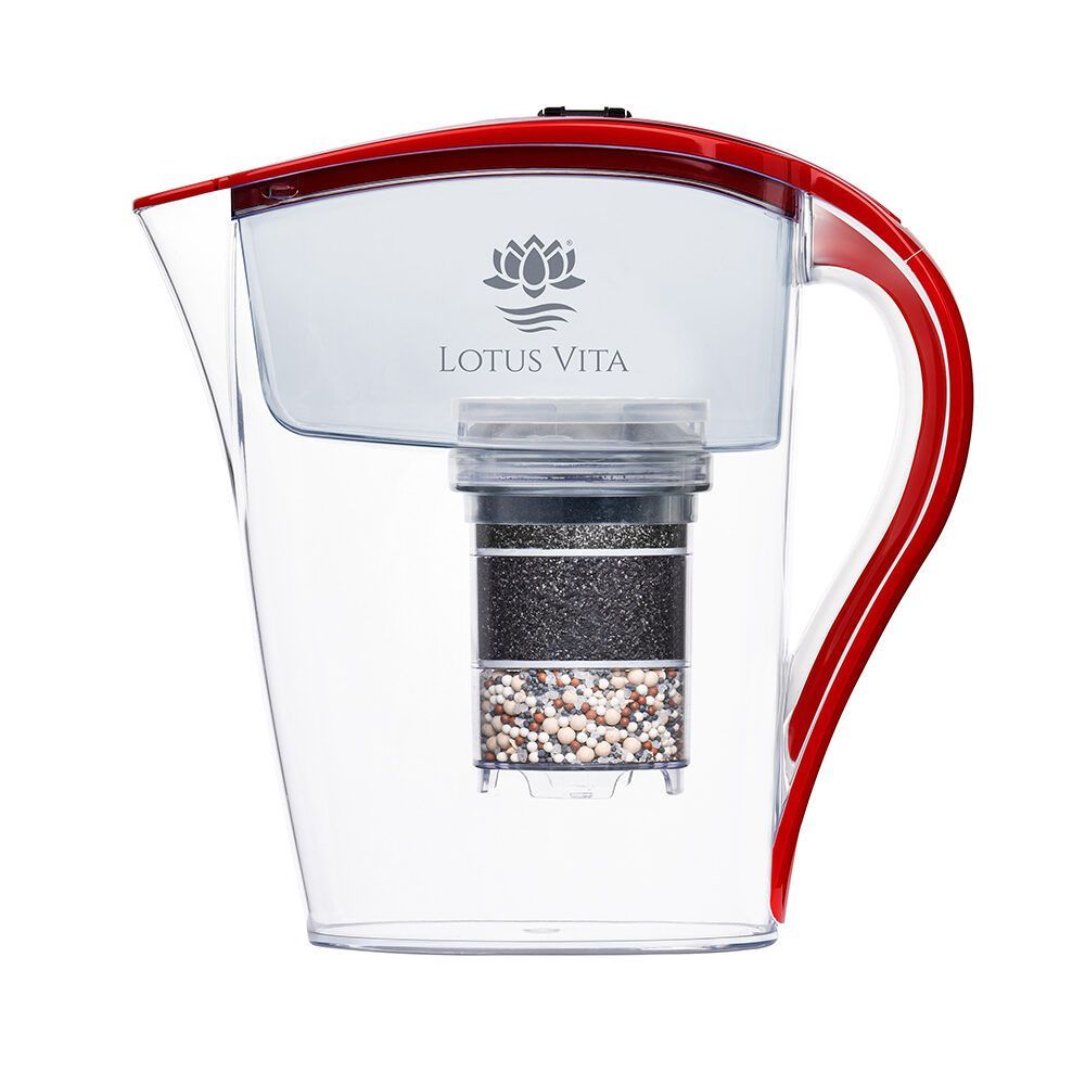 FAMILY Wasserfilter Kanne 1,7L Rot