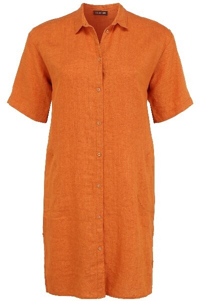 Dorisstreich kleed oranje