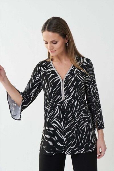 Joseph Ribkoff tuniek zwart wit