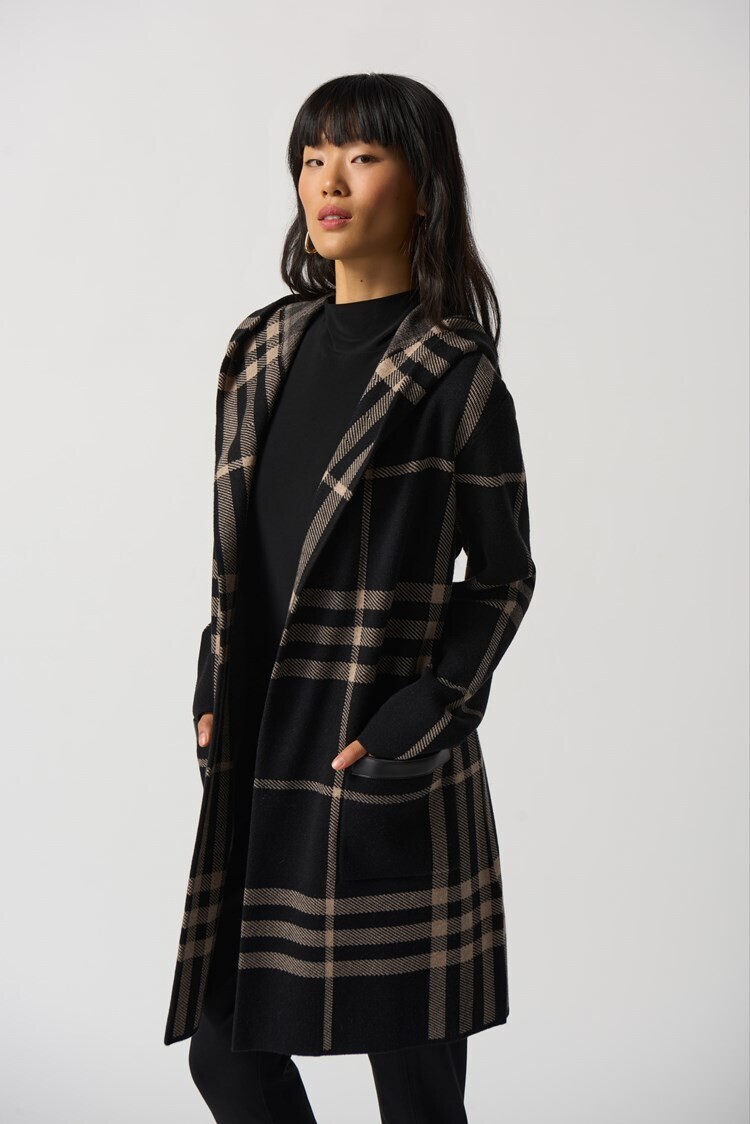 Joseph Ribkoff gilet zwart camel