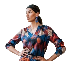 Accent chemisier multicolor