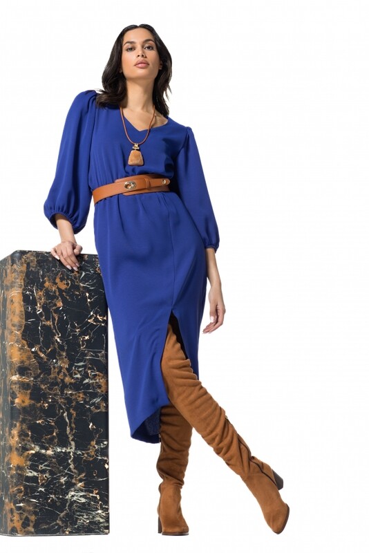 Caroline biss kleed blauw