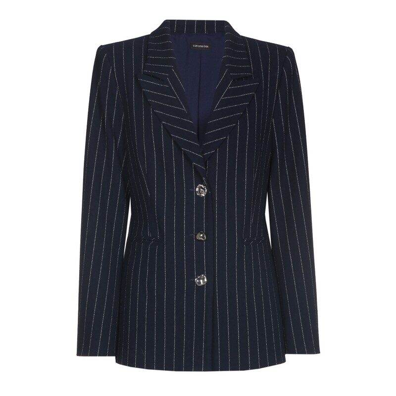 Caroline Biss blazer gestreept blauw wit