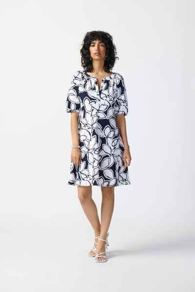 Joseph Ribkoff kleed blauw  wit (241006/2229)
