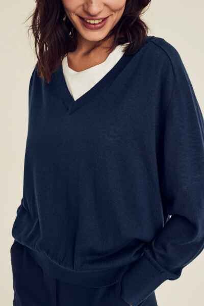 Terre bleu pull delfi 1575