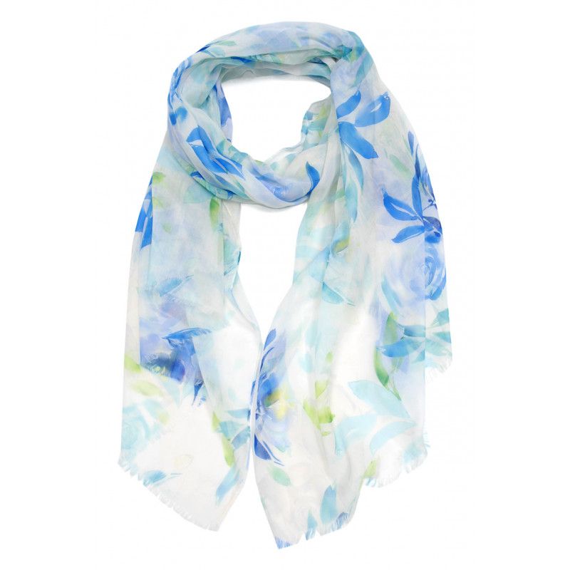 dodi sjaal bebloemd blauw