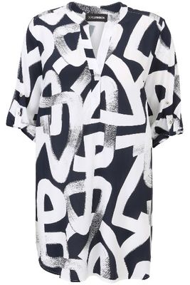 Dorisstreich tuniek donker blauw wit 295 641 50