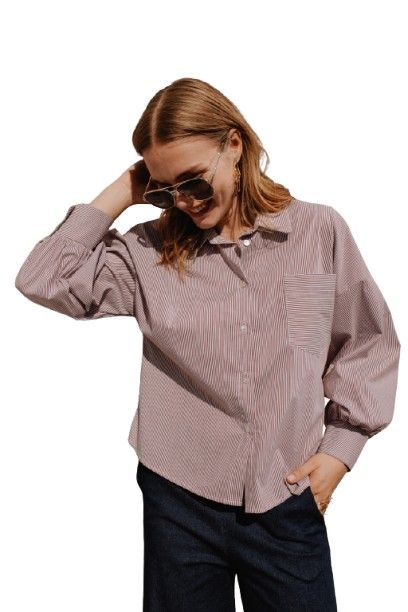 More than that chemisier brigitte stripes white red