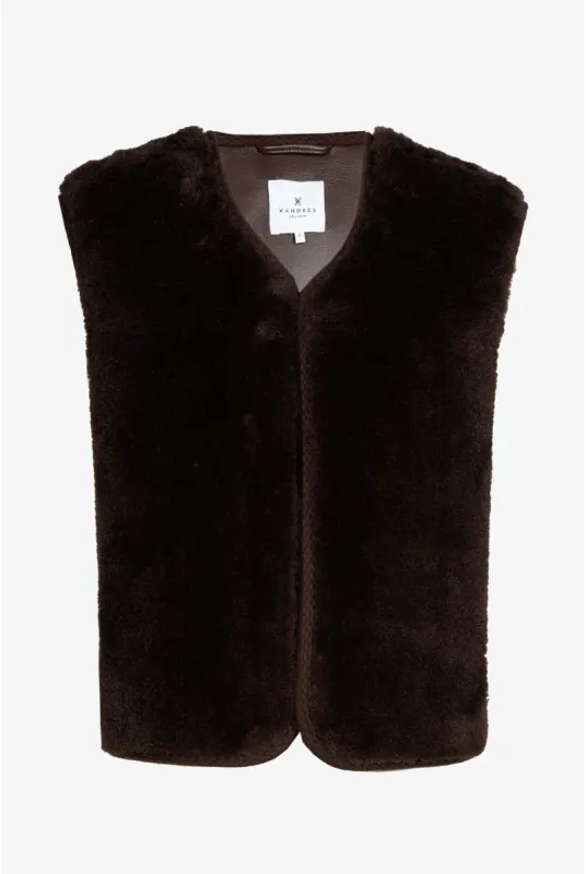 Xandres gilet bruin BERNARDINA 61530-01-4250