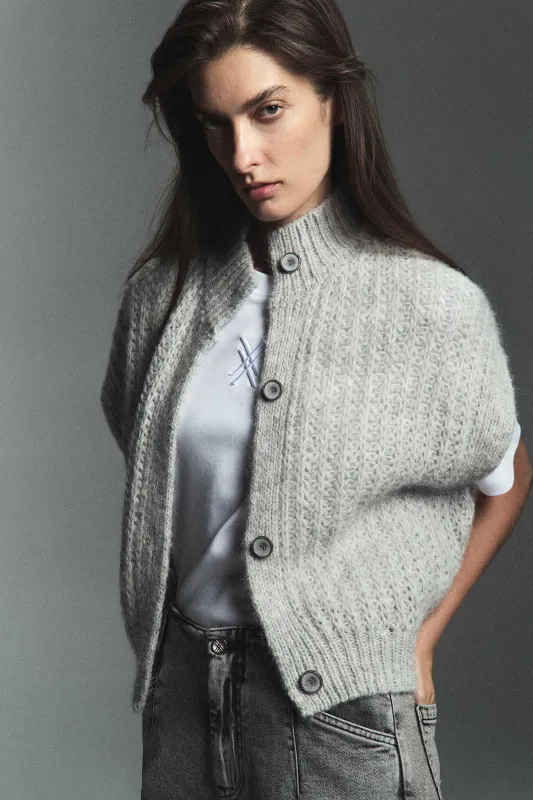 Xandres gilet grijs BRUMELLIA 29571-01-0181