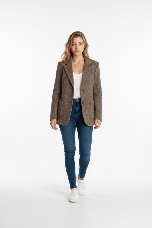 Gaia vest bruine spikkel gl 1612 d 15796