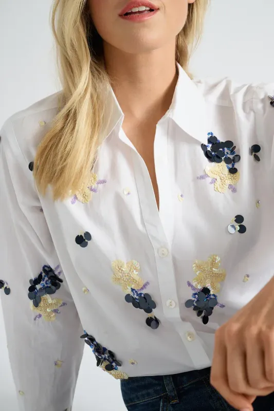 Marie Mero chemisier 433BL50 WHI+LIM