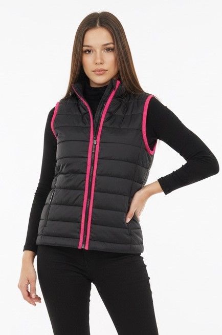 SeeYou bodywarmer zwart met fuchsia b61601 233 820