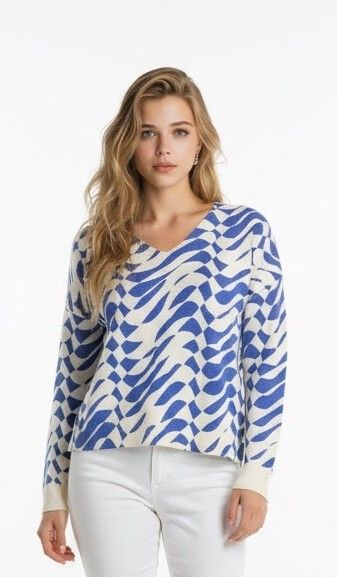 Mayerline pull blauw wit adenas 5605 538
