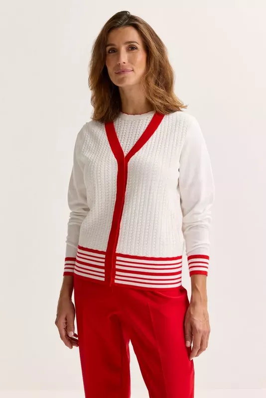 Mayerline gilet wit rood angel 5611 418 Mayerline gilet wit rood angel 5611 418