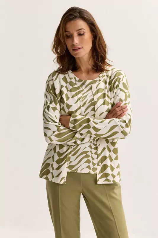 Mayerline gilet kaki ecru aladin 5605 252