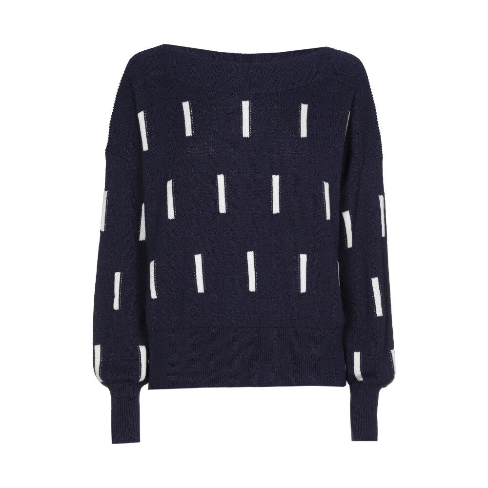 Caroline biss pull blauw wit 1248 21