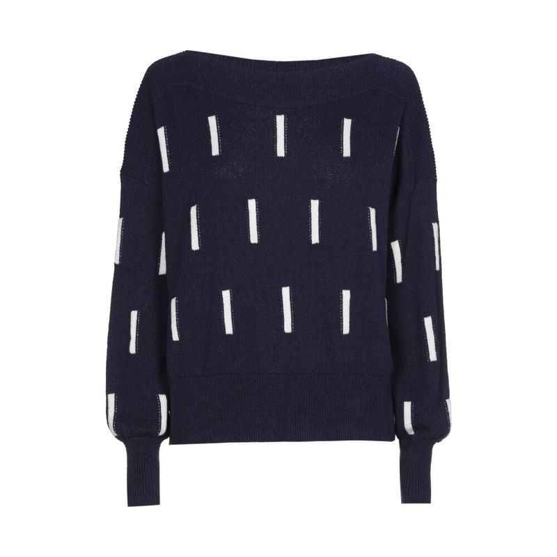 Caroline biss pull blauw wit 1248 21