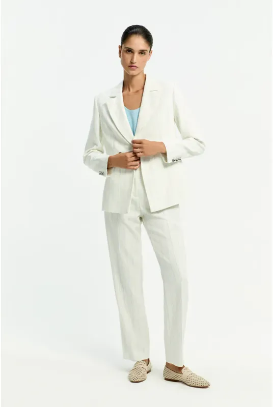 Xandres blazer gestreept wit blauw blisso 14513 01 1845