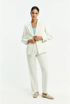 Xandres blazer gestreept wit blauw blisso 14513 01 1845 Xandres blazer gestreept wit blauw blisso 14513 01 1845