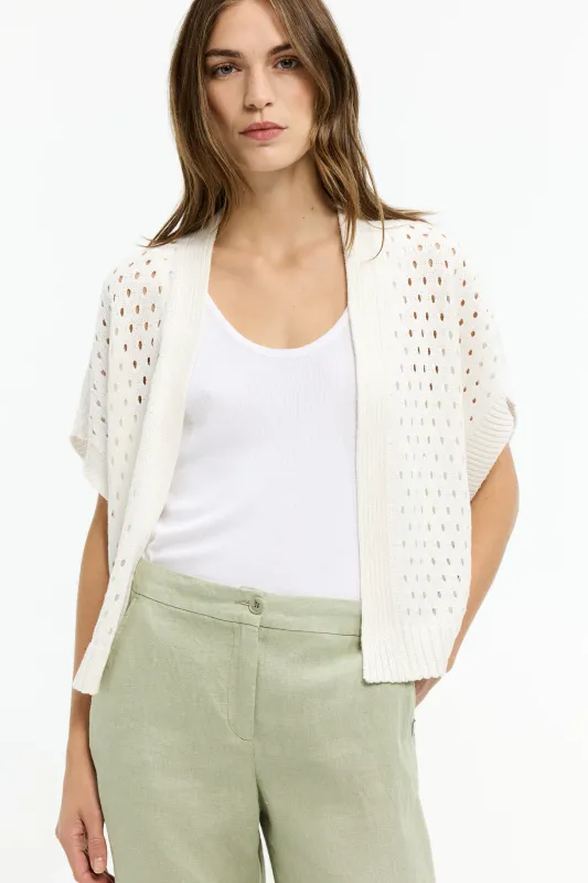 Xandres gilet wit BELGIZAR 29563-01-1841