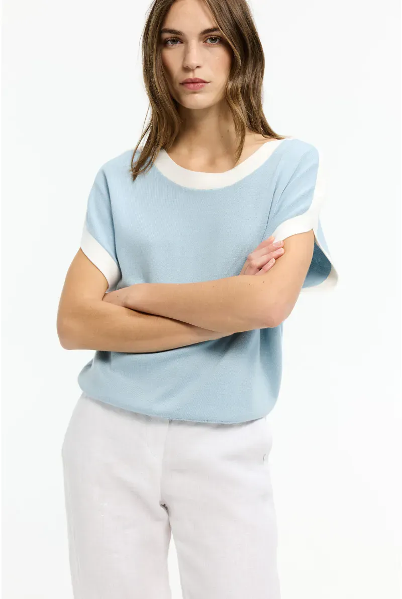 Xandres pull blauw AMADINE 29303-02-0475 Xandres pull blauw AMADINE 29303-02-0475