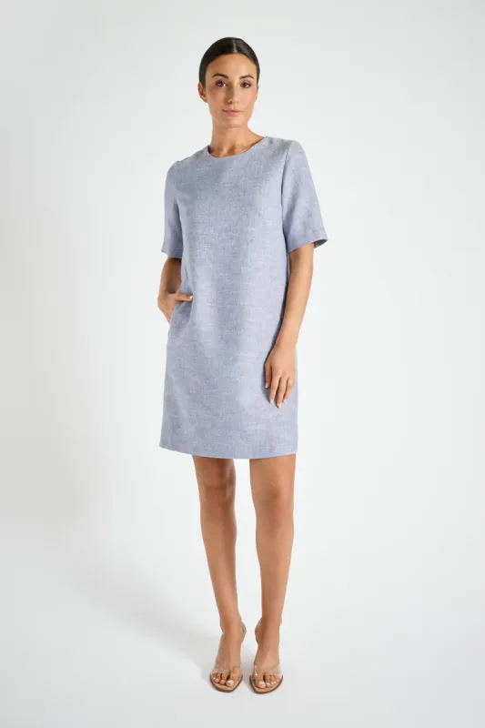 Marie mero kleed blauw 128 DT01 527