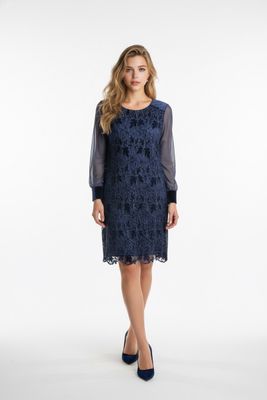 Caroline biss kleed blauw  6125 21