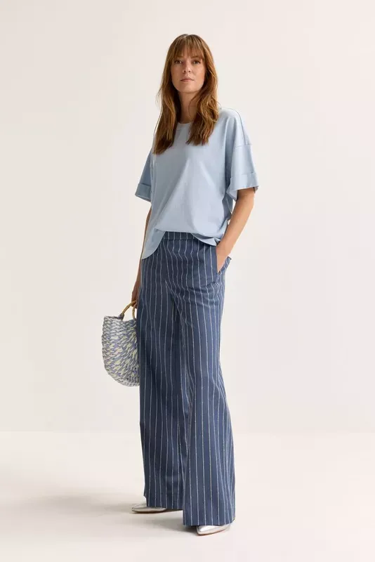 Mayerline broek gestreept blauw wit cedina2 5038 101