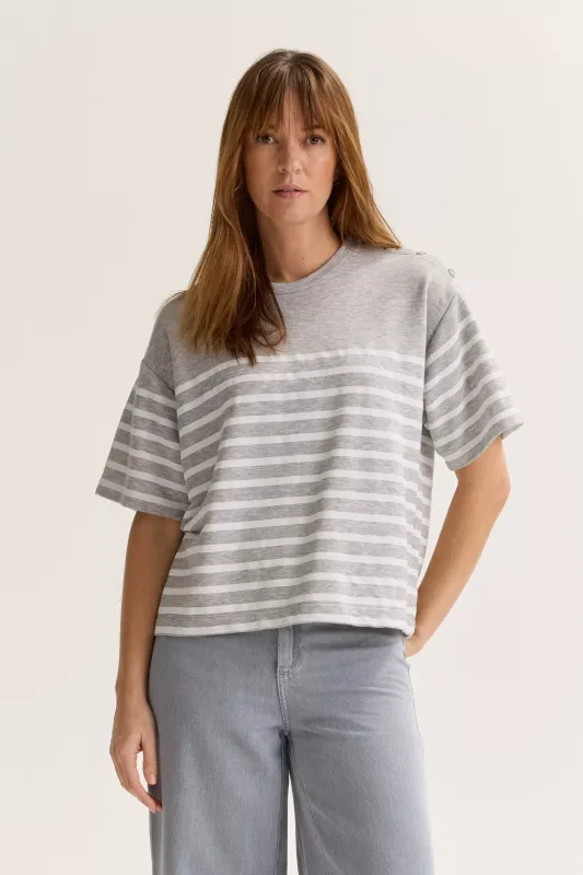 Mayerline t-shirt grijs wit jonie 5863 129