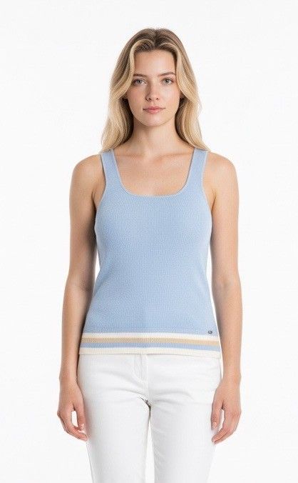 Marie Mero top  blauw 302 TO 54 sky