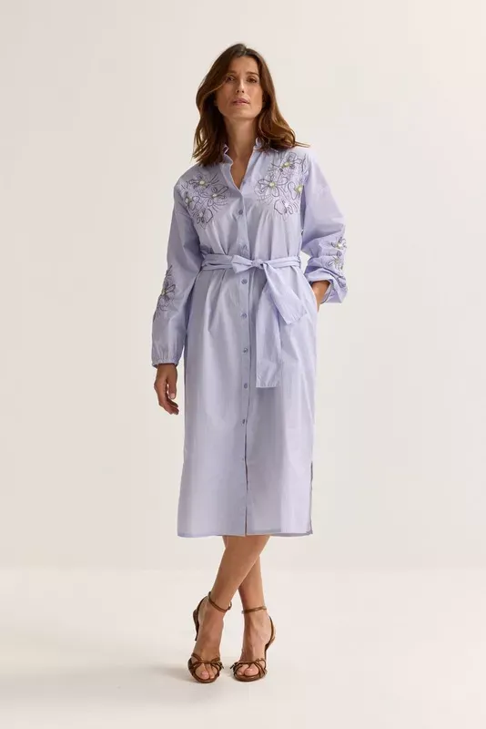 Mayerline kleed lila wit radian 5828 088