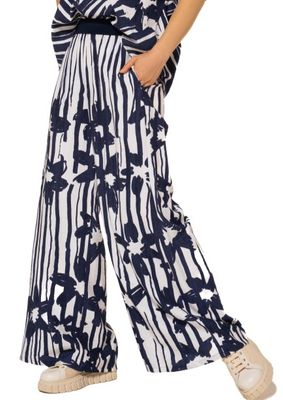 Caroline biss broek blauw wit 1574 29