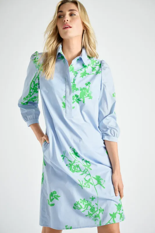 Marie Mero kleed blauw groen 92 DR08 716