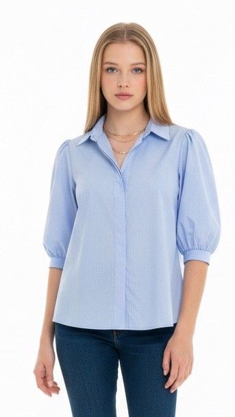 Marie Mero chemisier  licht blauw 76 BL04 193