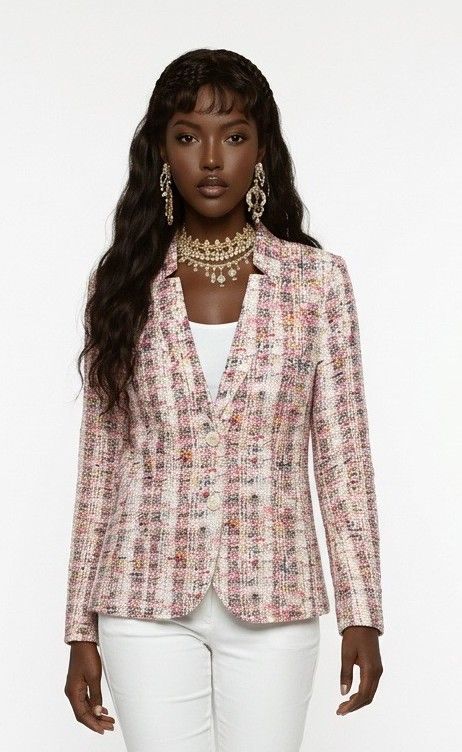 Sommermann blazer roze ecru kaki 4969 11 16 imola