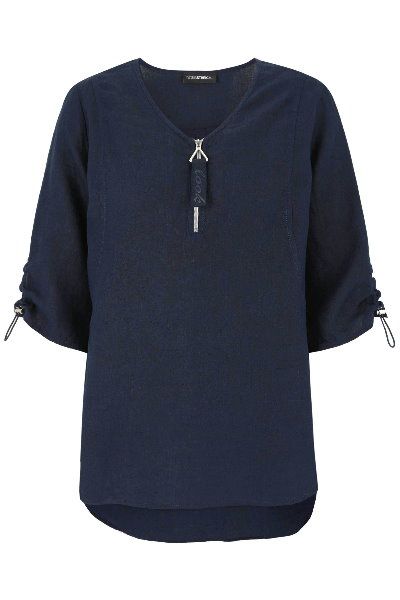 Dorisstreich chemisier blauw 273135 50