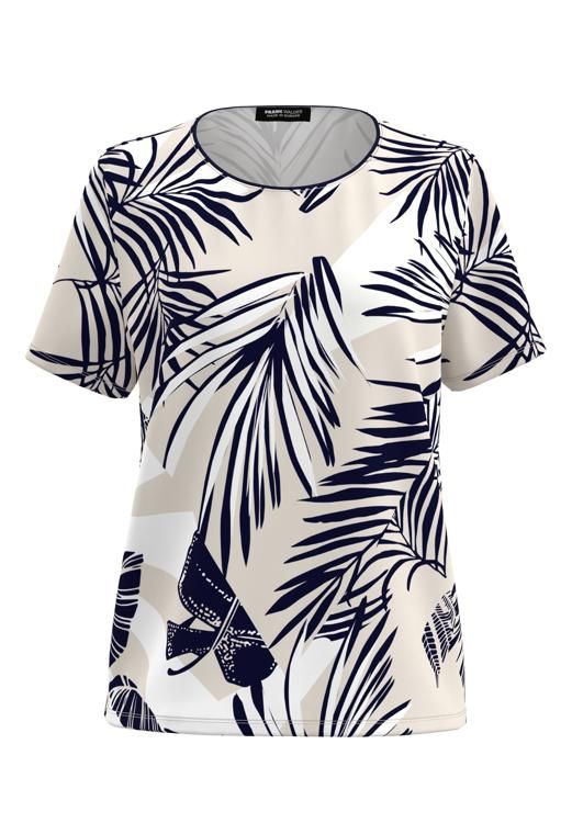 frank walder t-shirt beige blauw 716413 739 080