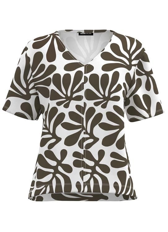 frank walder t-shirt kaki ecru 602401 935 077