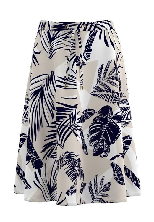 frank walder rok beige blauw 602206 739 080