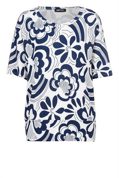 Frank walder t-shirt blauw wit 716419 892 059