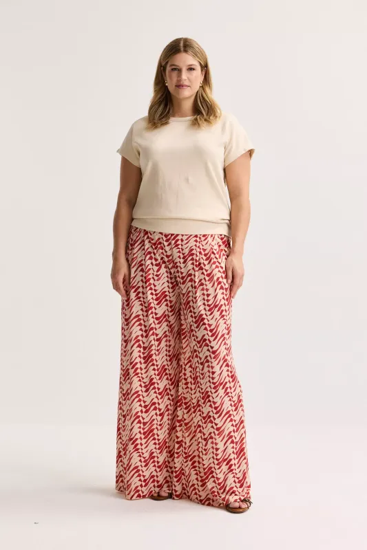 mayerline broek rood ecru cornita 5318 482
